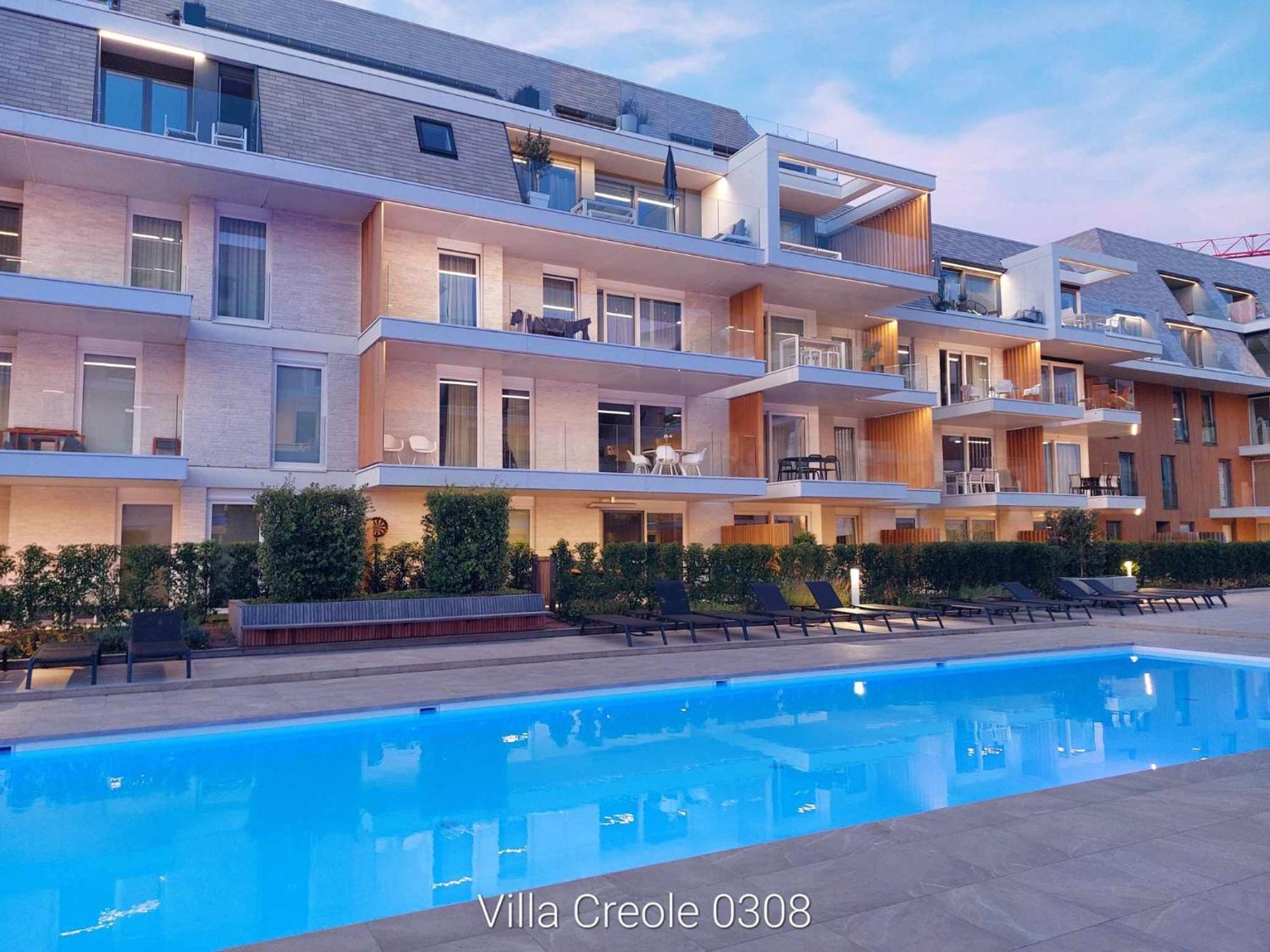 Villa Creole 0308 Luxe Appartement Met Verwarmd Zwembad Nieuwpoort Jachthaven Εξωτερικό φωτογραφία